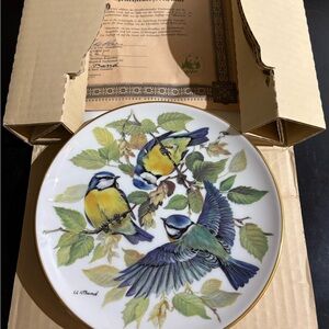 Decorative Plate with Birds Design